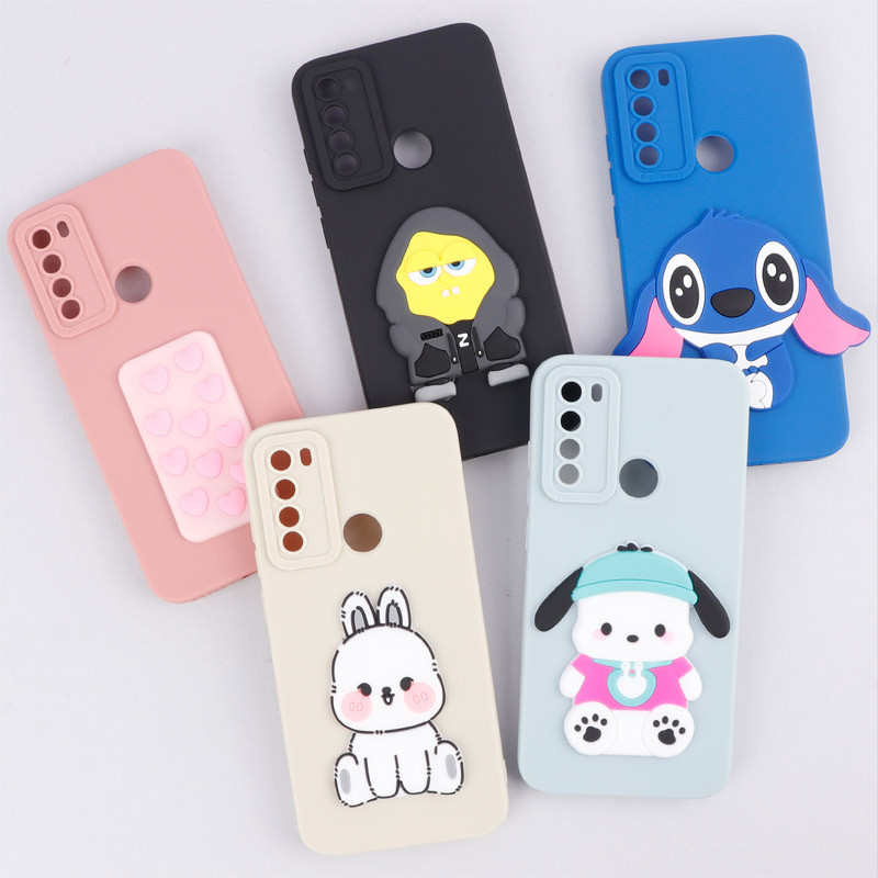 قاب سیلیکونی عروسکی برجسته محافظ لنزدار Xiaomi Redmi Note 8