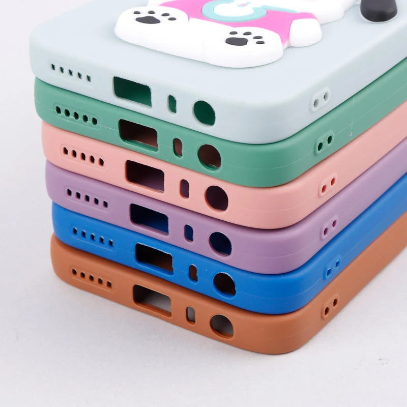 قاب سیلیکونی عروسکی برجسته محافظ لنزدار Xiaomi Redmi Note 8