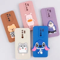 قاب سیلیکونی عروسکی برجسته محافظ لنزدار Xiaomi Redmi Note 8 Pro