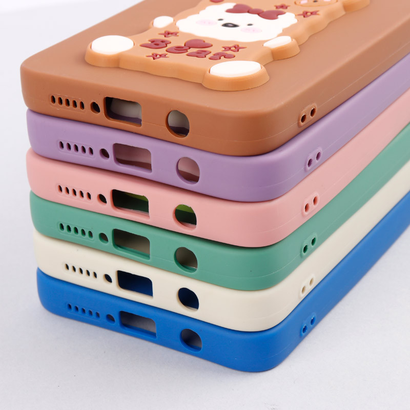 قاب سیلیکونی عروسکی برجسته محافظ لنزدار Xiaomi Redmi Note 8 Pro