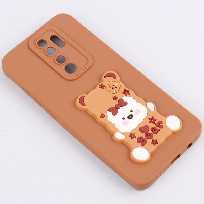 قاب سیلیکونی عروسکی برجسته محافظ لنزدار Xiaomi Redmi Note 8 Pro