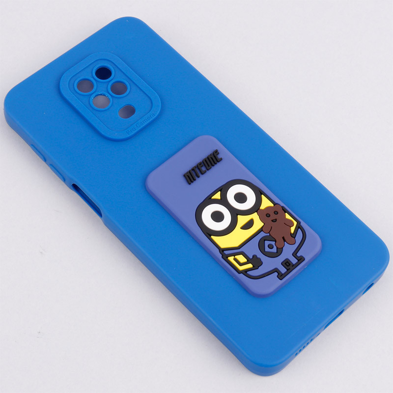 قاب سیلیکونی عروسکی برجسته محافظ لنزدار Xiaomi Redmi Note 9s / Note 9 Pro / Note 10 Lite