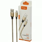 کابل میکرو یو اس بی فست شارژ Novax L-115 3.1A 1m