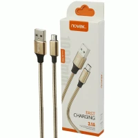 کابل میکرو یو اس بی فست شارژ Novax L-115 3.1A 1m