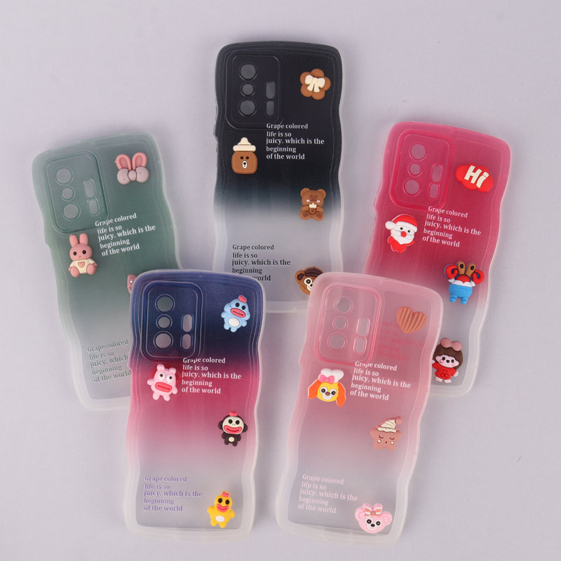 قاب عروسکی برجسته دو رنگ محافظ لنزدار Xiaomi 11T / 11T Pro