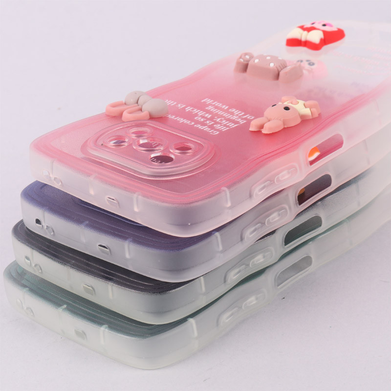 قاب عروسکی برجسته دو رنگ محافظ لنزدار Xiaomi Poco X3
