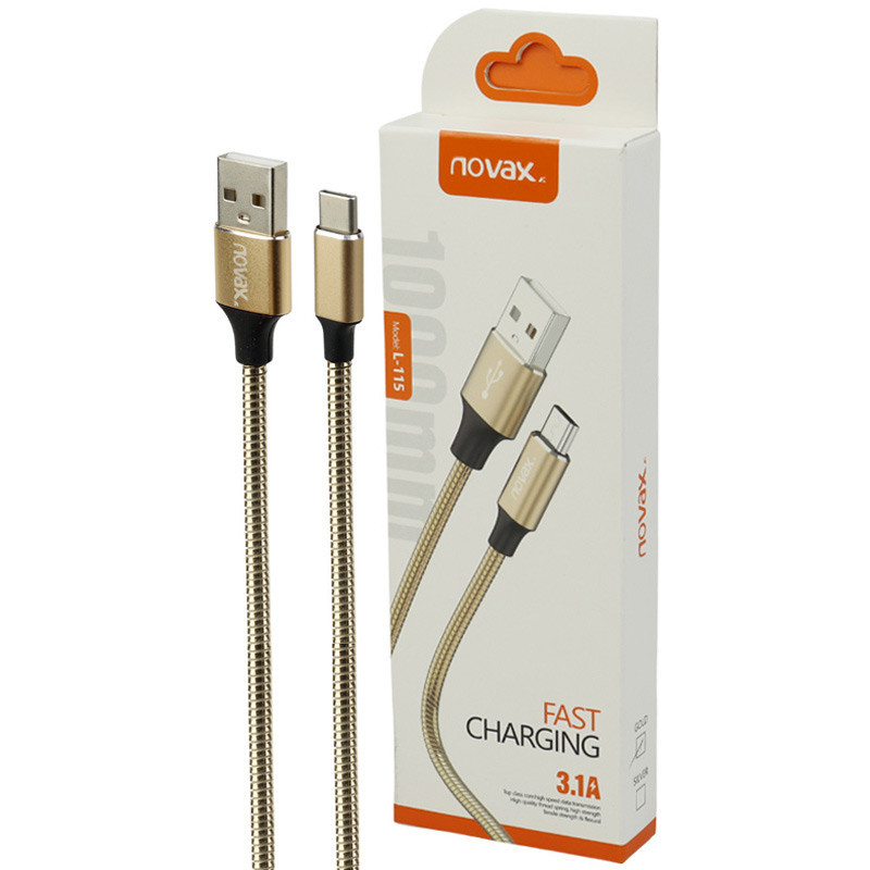 کابل تایپ سی فست شارژ Novax L-115 3.1A 1m