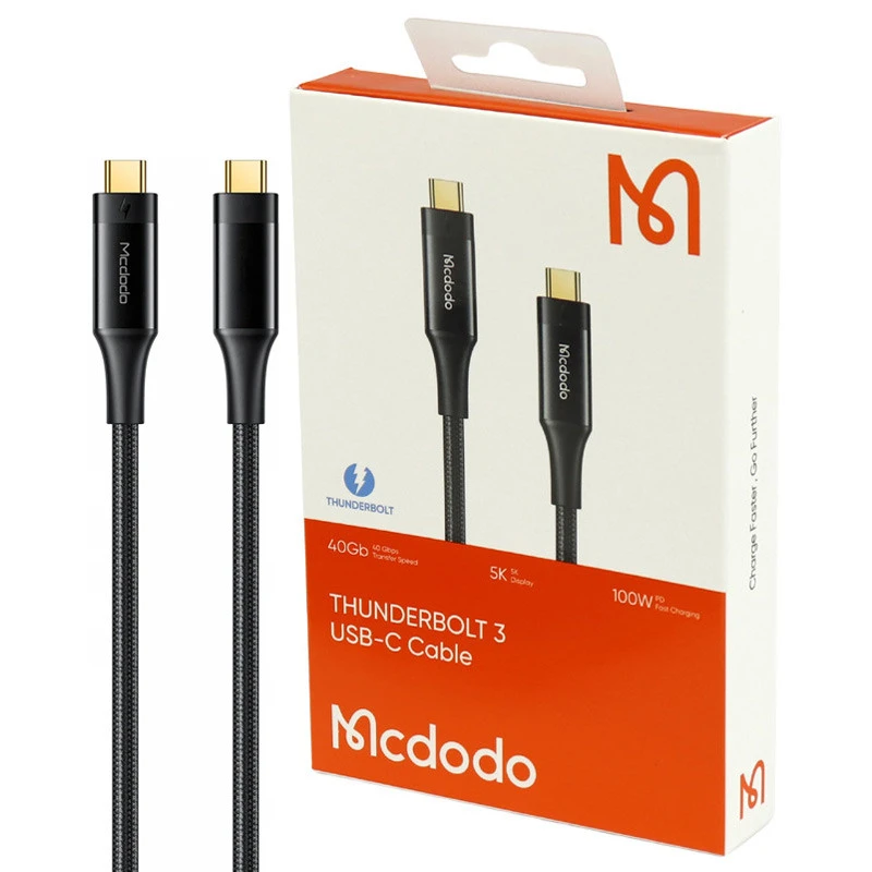 کابل تبدیل فست شارژ Mcdodo CA-8760 Type-C to Type-C 5A PD 100W 80cm