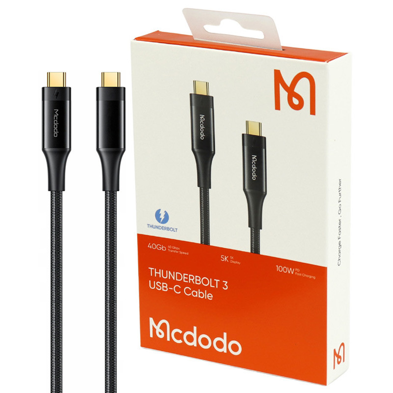 کابل تبدیل فست شارژ Mcdodo CA-8760 Type-C to Type-C 5A PD 100W 80cm