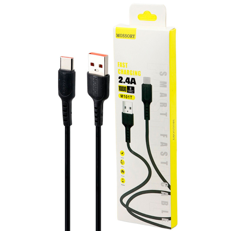 کابل تایپ سی فست شارژ Mossory M101T 2.4A 1m