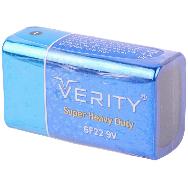 باتری کتابی Verity Super Heavy Duty 6F22 9V شرینک