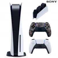 کنسول بازی سونی (Sony PlayStation 5 Standard 825GB SSD (V1216 + دسته اضافی چریکی و پایه شارژ