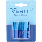 باتری دوتایی متوسط Verity Super Alkaline Lr14 1.5V C
