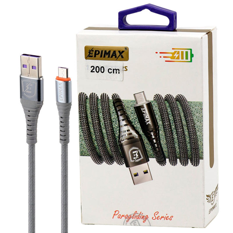 کابل میکرو یو اس بی فست شارژ Epimax EC-13 5A 2m