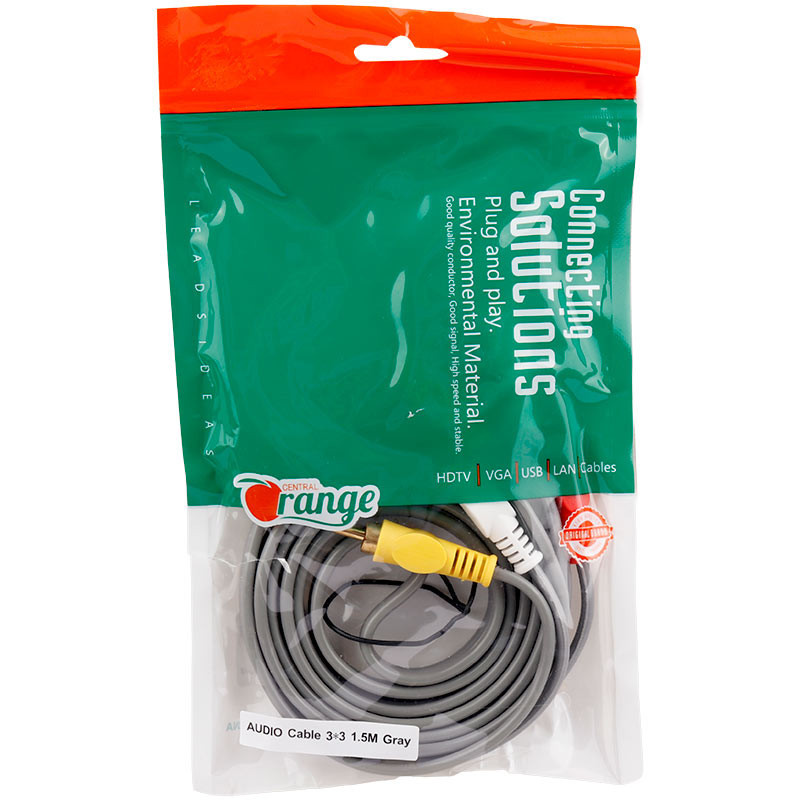 کابل ۳ به ۳ Orange AV RCA 1.5m کد 2