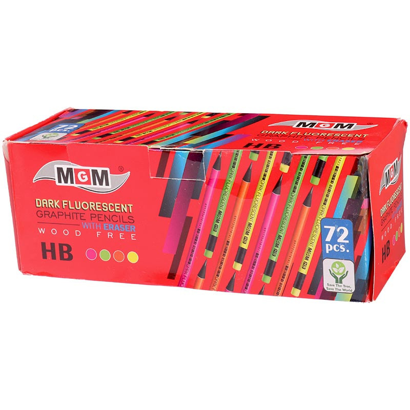 مداد مشکی ام جی ام MGM Dark FLUORESCENT 2038 بسته 72 عددی