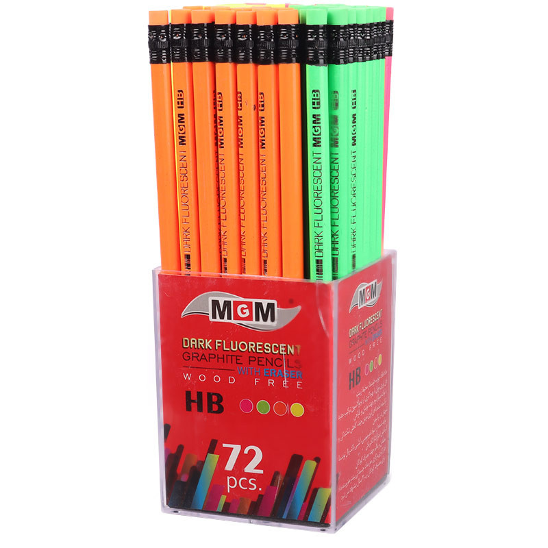 مداد مشکی ام جی ام MGM Dark FLUORESCENT 2038 بسته 72 عددی