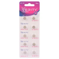 باتری سکه ای Verity Alkaline AG3 بسته ۱۰ عددی