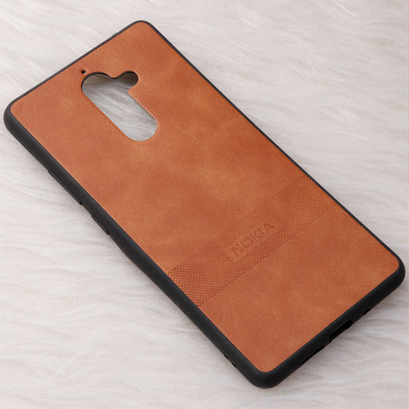 قاب چرمی طرح برند Nokia 7 Plus