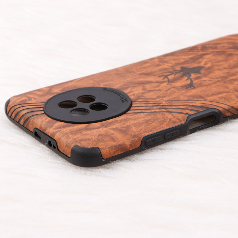 قاب ساده سیلیکونی چرمی گوزنی محافظ لنزدار Xiaomi Redmi Note 9T