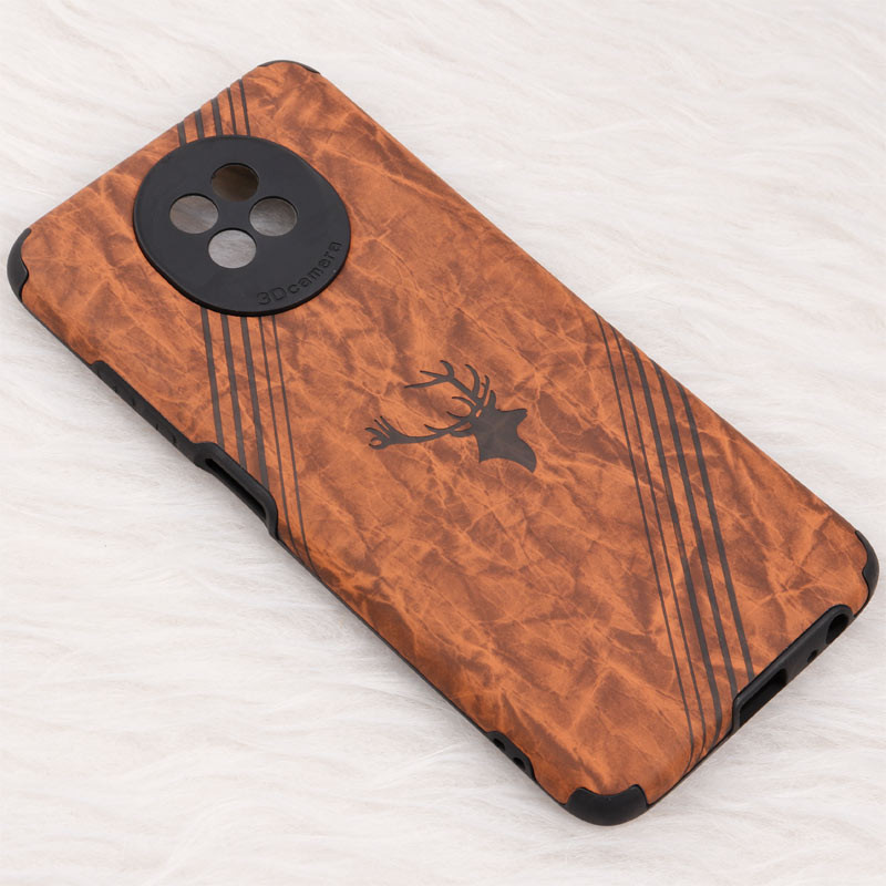 قاب ساده سیلیکونی چرمی گوزنی محافظ لنزدار Xiaomi Redmi Note 9T