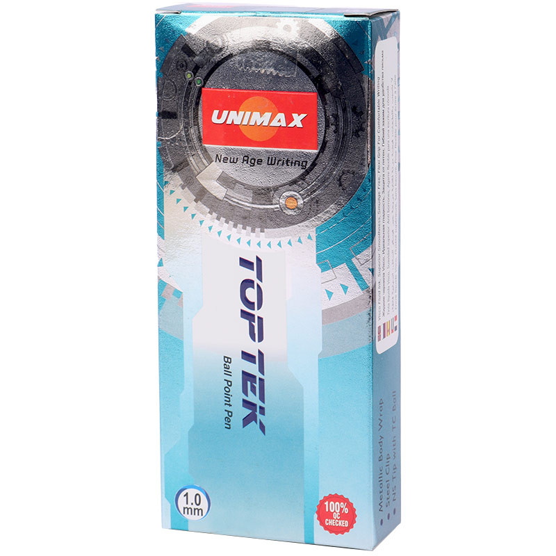 خودکار یونی مکس Unimax Top Tek 1mm بسته ۱۲ عددی