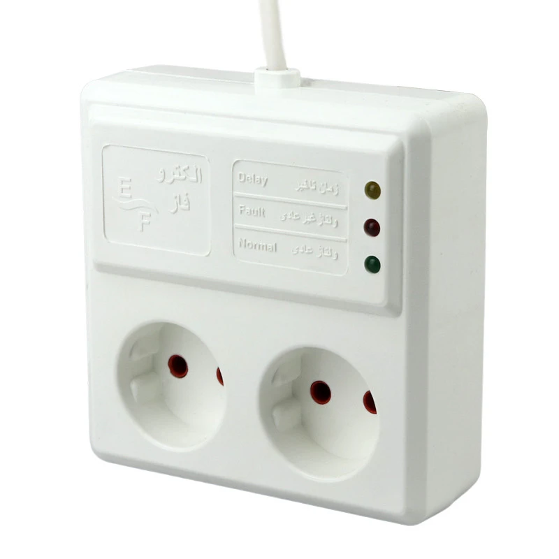 محافظ برق یخچال و فریزر 2 خانه الکتروفاز با کابل 1٫5 متری Electrofaz 2002