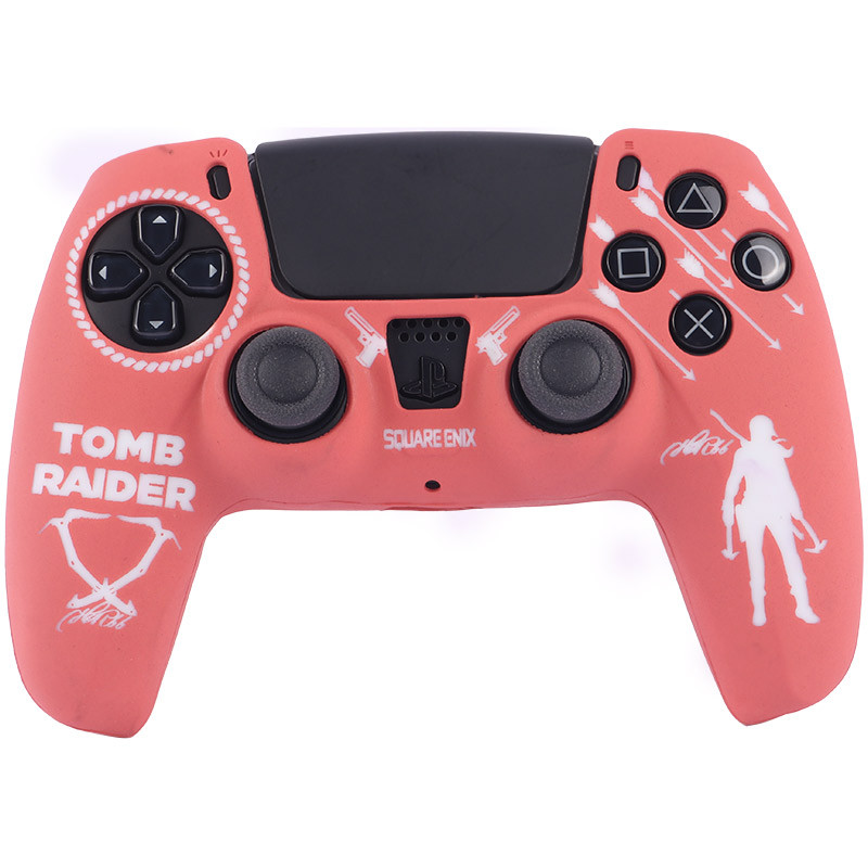 روکش دسته بازی PS5 طرح Tomb Raider زمینه آجری سفید