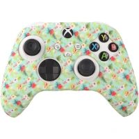 روکش دسته بازی Xbox X/S طرح گل زمینه سبز