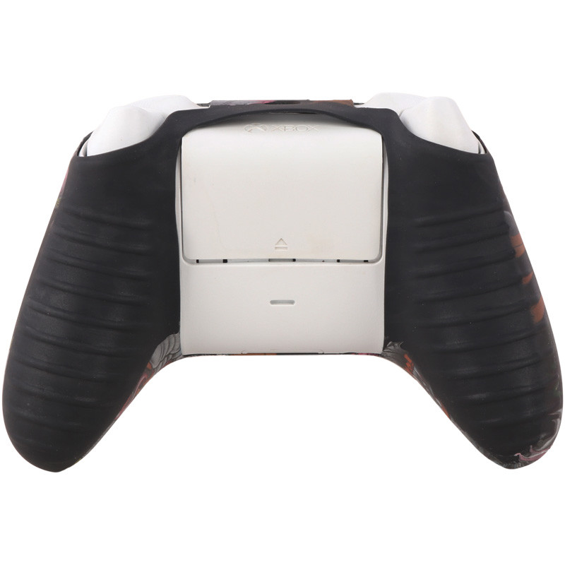 روکش دسته بازی Xbox X/S طرح گل و اژدها زمینه مشکی