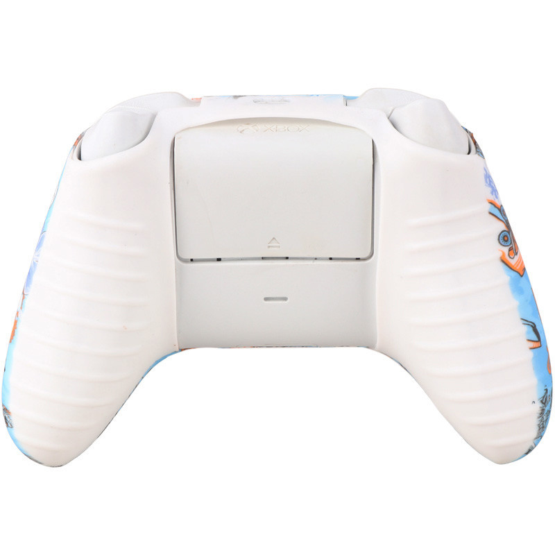 روکش دسته بازی Xbox X/S طرح کله اسکلت و گل آبی