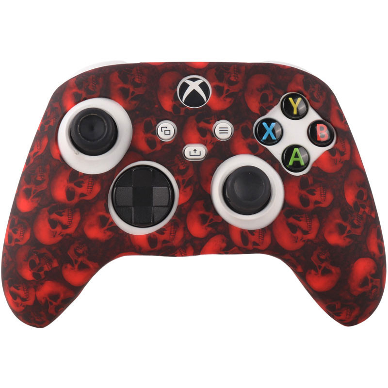 روکش دسته بازی Xbox X/S طرح اسکلت زمینه قرمز