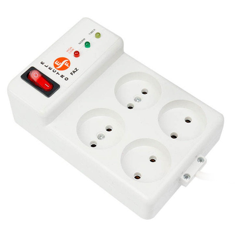 محافظ برق یخچال و فریزر 4 خانه الکتروفاز با کابل 5 متری Electrofaz 4001