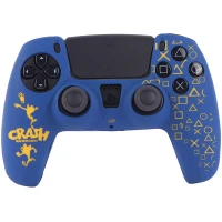 روکش دسته بازی PS5 طرح Crash زمینه آبی زرد