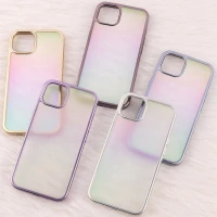 قاب هولوگرامی BIGC آیفون iPhone 13 / 14 پشت مات دور رنگی