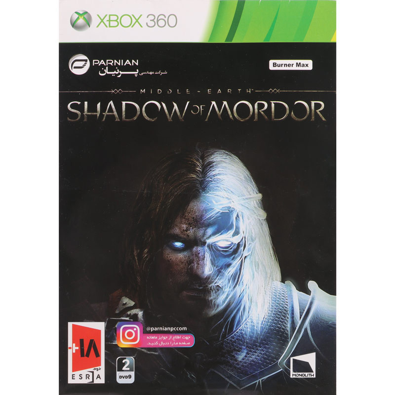 بازی Shadow Of Mordor 2DVD9 پرنیان مناسب برای XBOX 360
