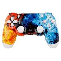 دسته بازی بی سیم SONY PlayStation 4 DualShock 4 High Copy طرح فانتزی آبی نارنجی