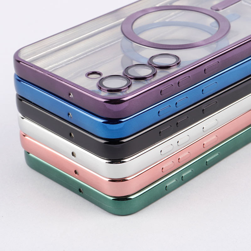 قاب شفاف MagSafe ژله ای محافظ لنزدار Samsung Galaxy S23 Plus