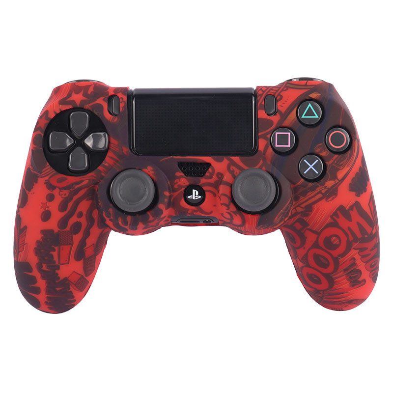 روکش دسته بازی PS4 طرح گرافیتی قرمز مشکی