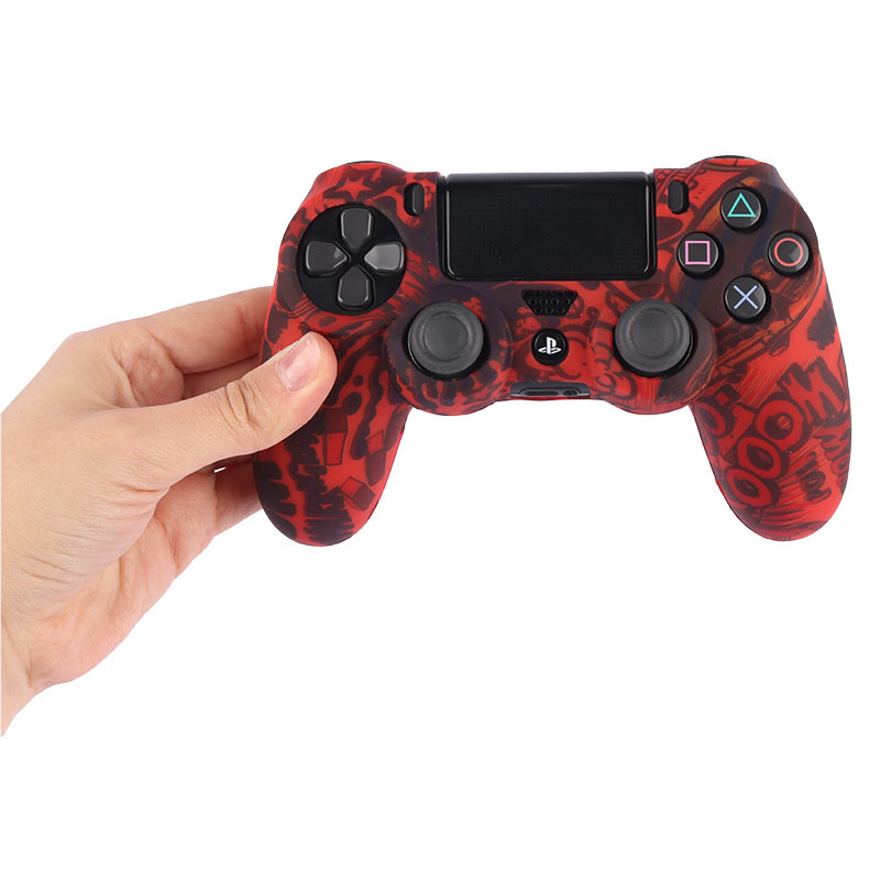 روکش دسته بازی PS4 طرح گرافیتی قرمز مشکی
