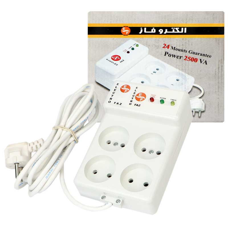محافظ برق 4 خانه کامپیوتر الکتروفاز با کابل 3 متری Electro Faz 4002