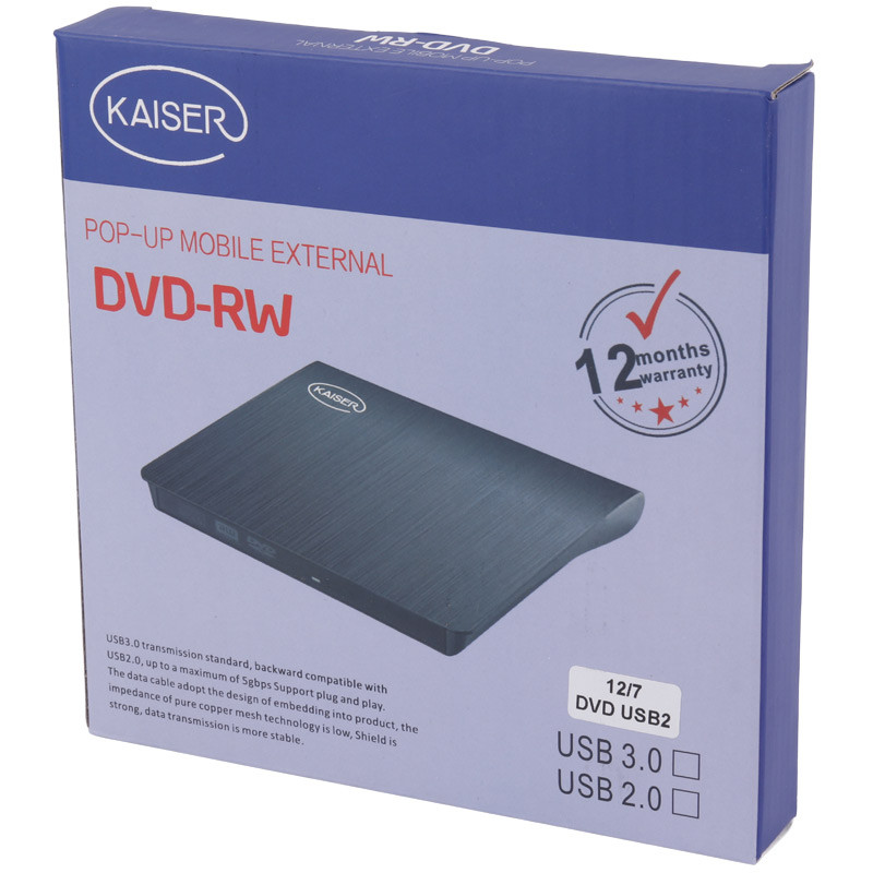 باکس تبدیل DVD رایتر اینترنال به اکسترنال Kaiser ۱۲/۷mm