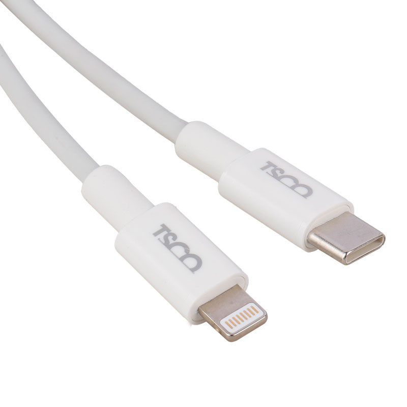 کابل تبدیل فست شارژ TSCO TC PD207 Type-C to Lightning 3A 20W 1m