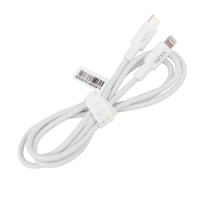 کابل تبدیل فست شارژ TSCO TC PD207 Type-C to Lightning 3A 20W 1m