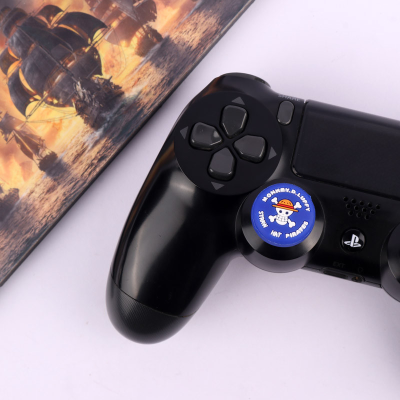 روکش آنالوگ دسته بازی PS4/XBOX طرح اسکلت Monkey D.Luffy آبی