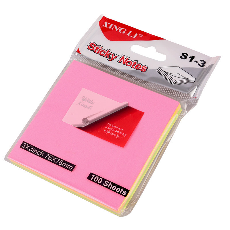 کاغذ یادداشت چسب دار Xing Li S1-3 7.6*7.6cm بسته 100 برگی