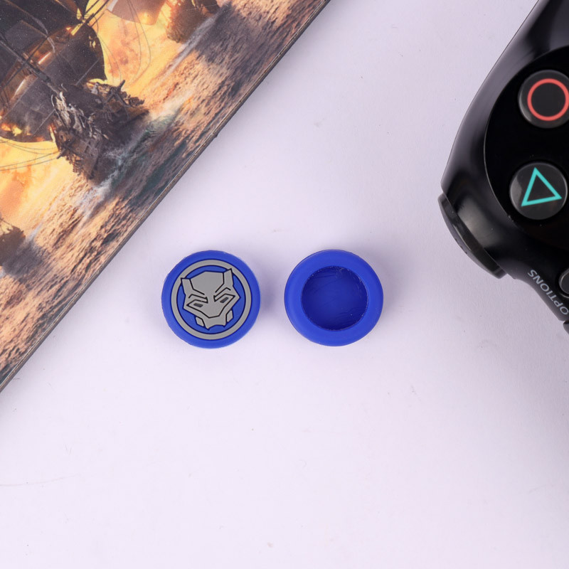 روکش آنالوگ دسته بازی PS4/XBOX طرح Black Panther آبی طوسی