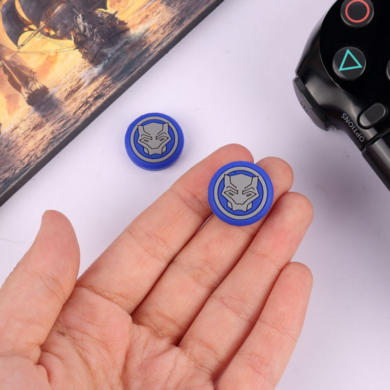 روکش آنالوگ دسته بازی PS4/XBOX طرح Black Panther آبی طوسی
