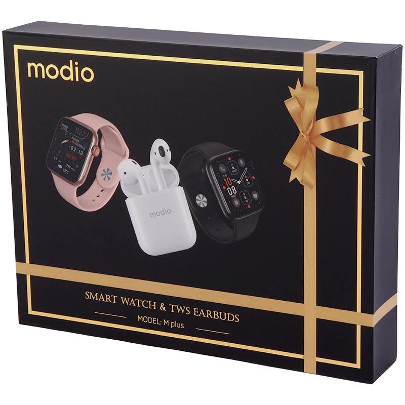 پکیج ساعت هوشمند و هندزفری بلوتوثی Modio M Plus