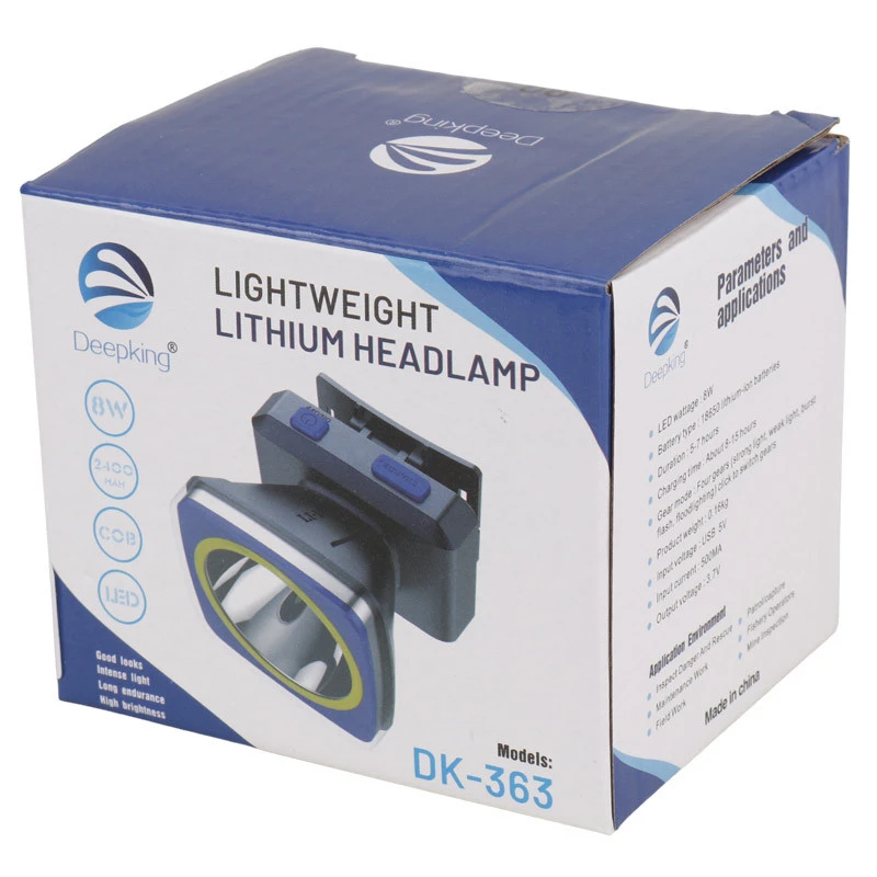 چراغ قوه پیشانی هدلایت شارژی چند حالته Deepking DK-363